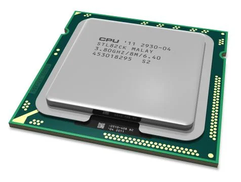 Modern multicore CPU Stock Illustration