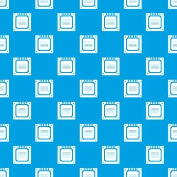Modern multicore CPU pattern seamless blue イラスト素材