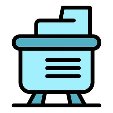 Modern multifunction printer representing office printing technology Stock Illustration