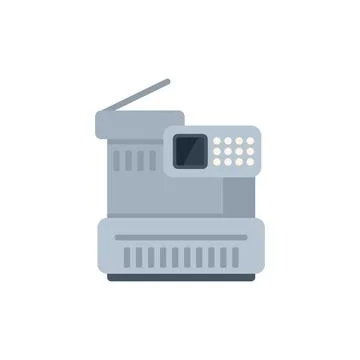 Modern multifunction printer standing on white background Stock Illustration