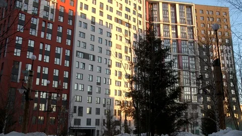 Modern multistorey building facade view Stock-Footage 107818038