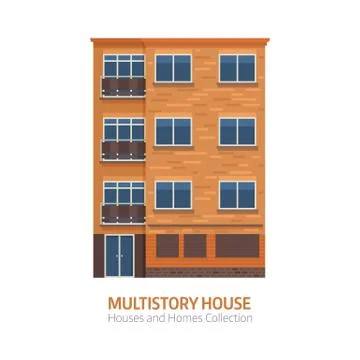 Modern Multistory House Stock Illustration