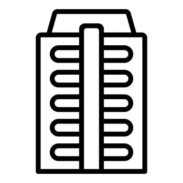 Modern multistory icon outline vector. City block Illustrazione stock