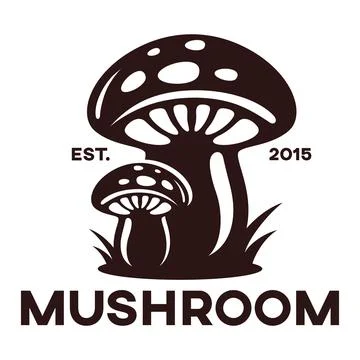 Modern mushroom logo. Vector illustration. Stock Illustration