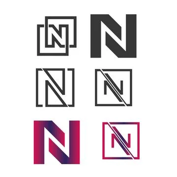 Modern n icon or  initial logo design Stock-Illustration