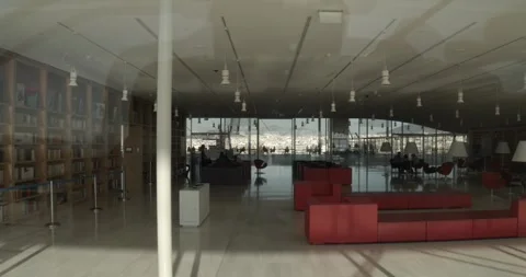 Modern National Library Of Greece At SNFCC Athens Europe - Oct 13 2019 Stock Footage 337305130