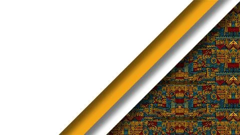 Modern Native American Pattern Background Banner Template with White Blank .. Stockfoto's