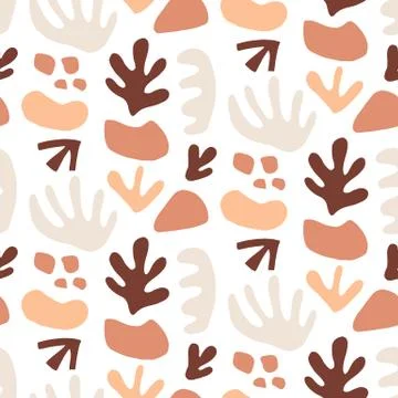 Modern Natural Abstractions seamless pattern Illustrazione stock
