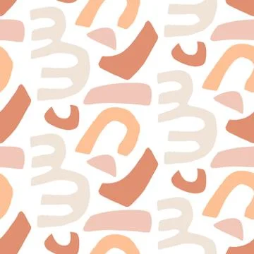 Modern Natural Abstractions seamless pattern Illustrazione stock