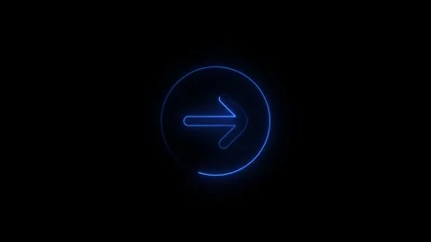 Modern navigation arrow glowing Stock Footage 347871172