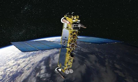 Modern navigation satellite Stock Illustration