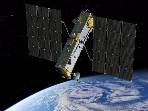 Modern navigation satellite Stock Illustration