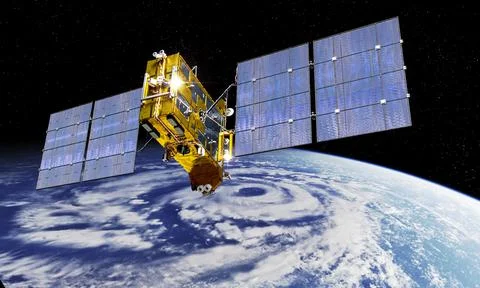 Modern navigation satellite Stock Illustration