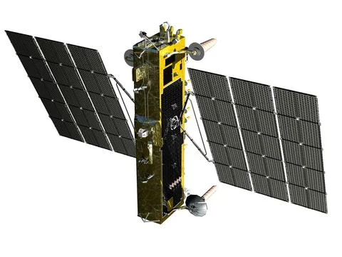 Modern navigation space satellite isolated Stock Illustration