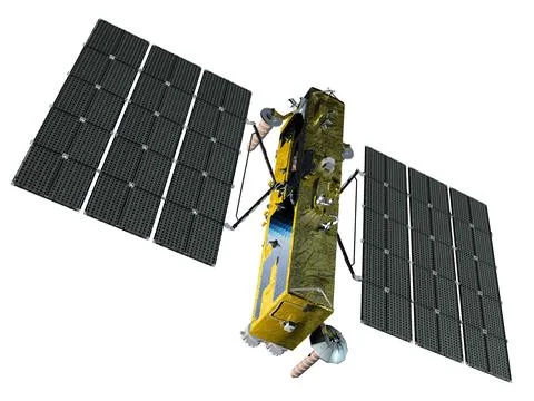 Modern navigation space satellite isolated Stock Illustration