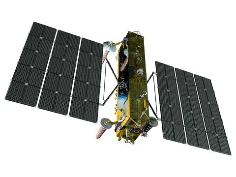 Modern navigation space satellite isolated Stock Illustration