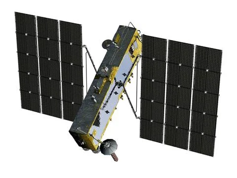 Modern navigation space satellite isolated Stock Illustration