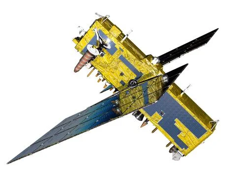 Modern navigation space satellite isolated Stock Illustration