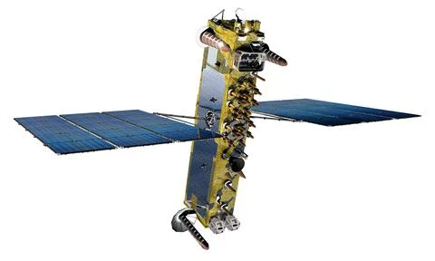 Modern navigation space satellite isolated Stock Illustration