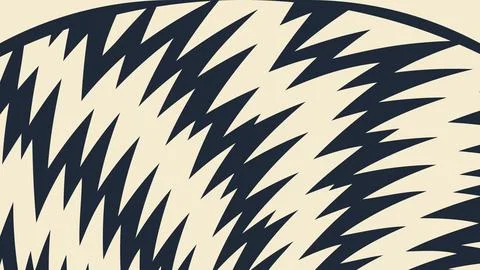Modern Navy Cream Zigzag Abstract Pattern Background with Dynamic Shapes イラスト素材