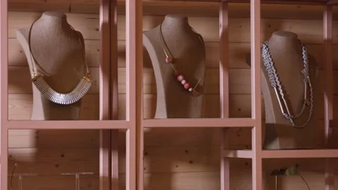 Modern necklaces Stock Footage 326666156