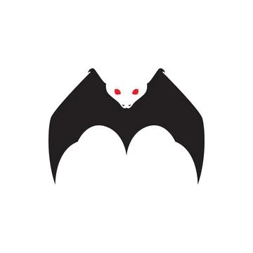 Modern negative space bat logo design, vector graphic symbol icon illustrat.. Stock Illustration