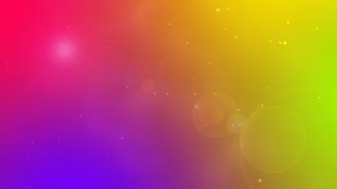 Modern neon abstract rainbow background with sunflare and particles in motion. Stock Footage 122806686