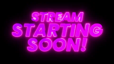 Modern Neon Animated Text STREAM STARTING SOON!  Glowing Pink Animation for.. Stock Footage 332473714