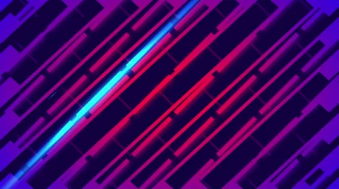 Modern Neon Background - Looping with sharp Purple colors and Blue neon flares Stock Footage 60967831