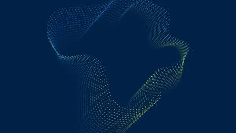 Modern Neon Data Wave Abstract Illustration 스톡 일러스트