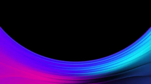 Modern Neon Gradient Bottom Curved Frame Overlay with Large Black Copy Space Stock Footage 339034317