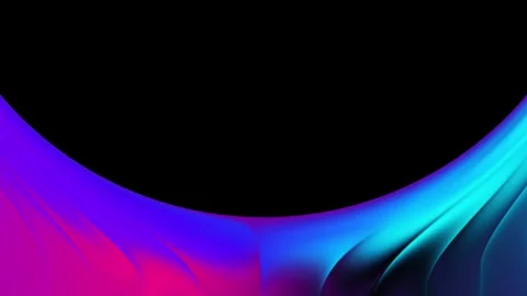 Modern Neon Gradient Bottom Wave Frame Overlay with Large Black Copy Space Stock Footage 339034410