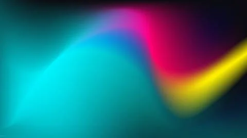 Modern neon liquid wave background with vibrant cyan and magenta mesh gradient Stock Illustration