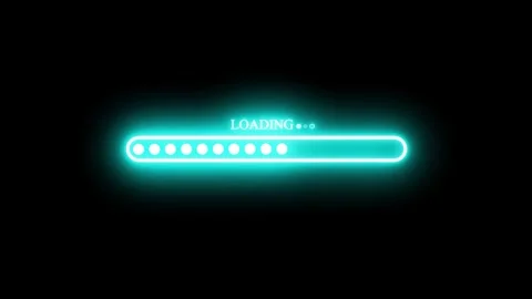 Modern Neon Progress Indicator Animation for Technology and User Interface .. Stock Footage 337077816