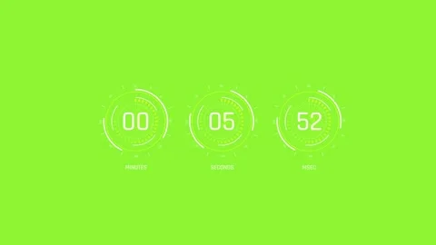Modern Neon UI Countdown Timer Stock Footage 306097952