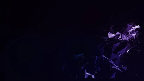 Modern network communications background with a low poly plexus Stock Illustration