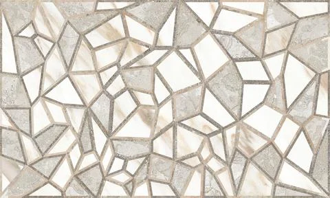Modern Neutral Stone Mosaic Pattern Stock Photos