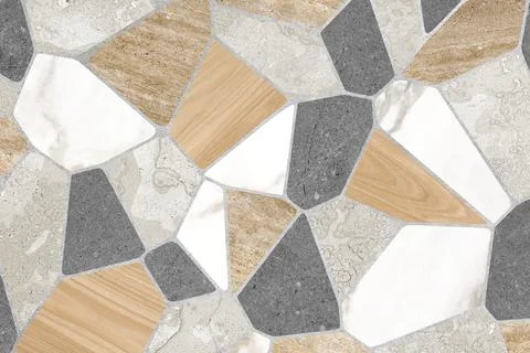 Modern Neutral Stone Mosaic Pattern Stock Photos