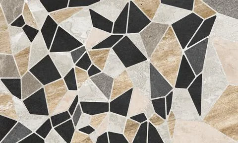 Modern Neutral Stone Mosaic Pattern Stock Photos
