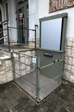 A modern new elevator for the disabled Stock Photos