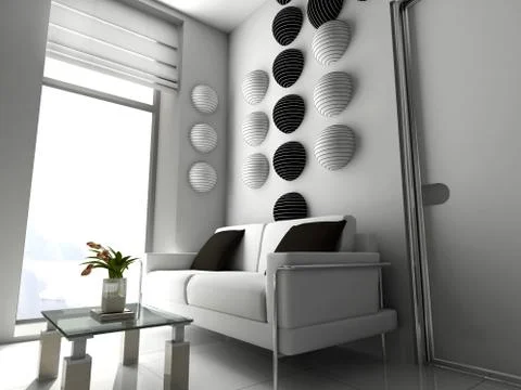 Modern new office Stock Illustration
