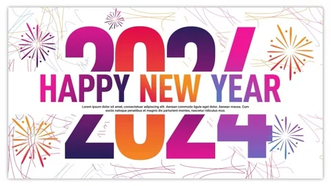 Modern New Year Typography After Effects stock