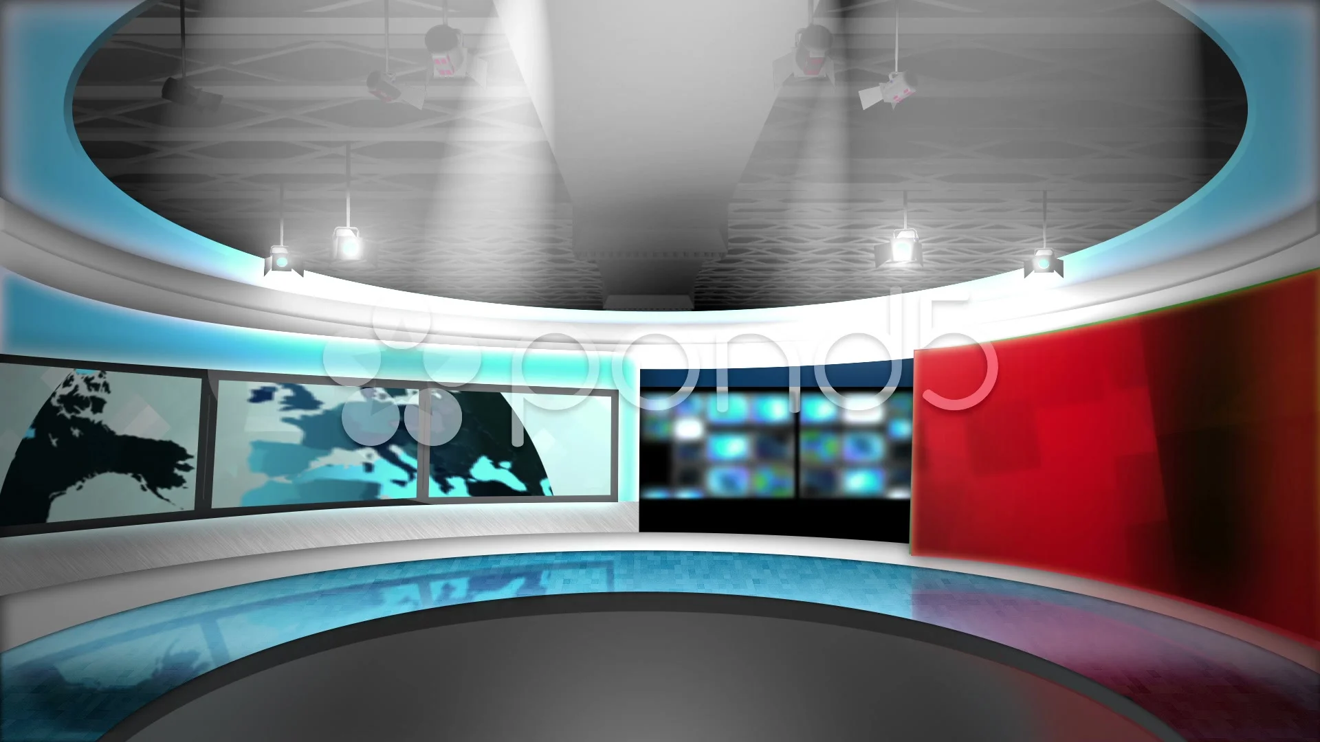 Modern News Set Green Screen Animation Stock Video Pond5