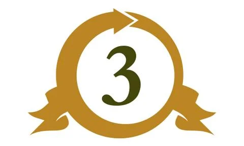 Modern Number 3 Stock-Illustration