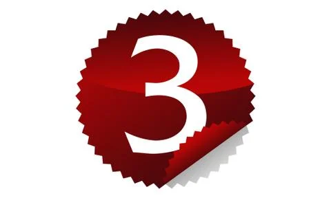 Modern Number 3 Stock-Illustration