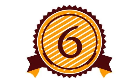 Modern Number 6 Stock-Illustration