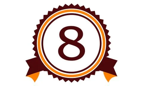 Modern Number 8 Stock-Illustration