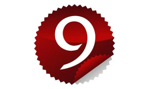 Modern Number 9 Stock-Illustration