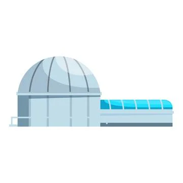 Modern observatory building exploring the universe with advanced technology Ilustración de archivo