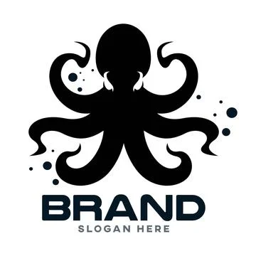 Modern octopus logo. Vector illustration Stock Illustration